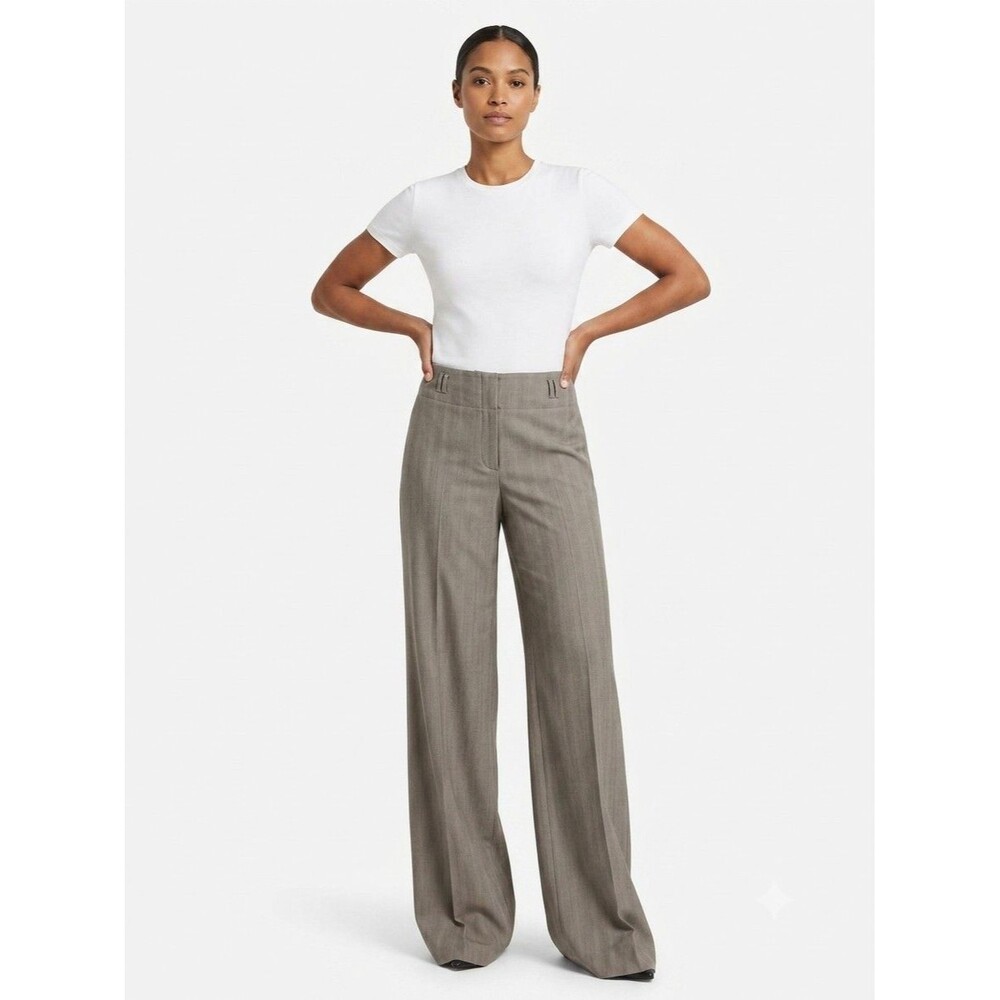East 5th Women's Wide Leg Pants Dark Khaki  Stripes Size 18W